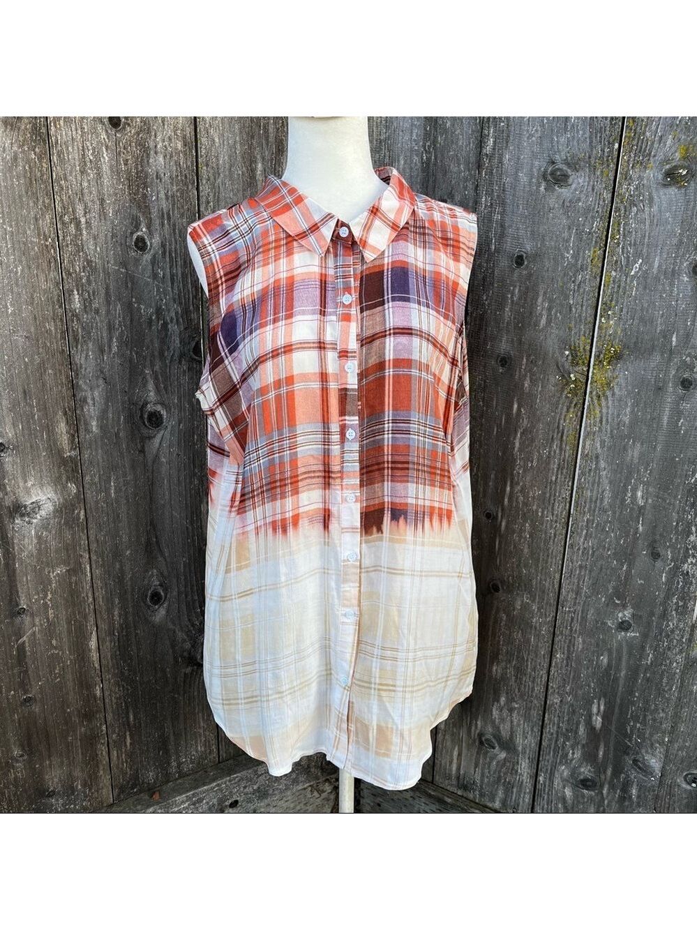Boho Jane Plaid “Don’t Mess with My Tribe” Shirt - Size Medium